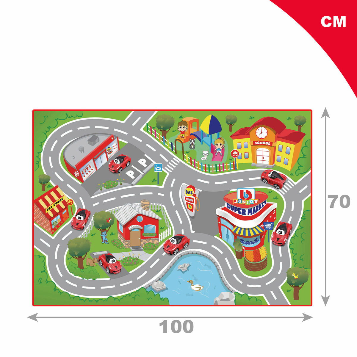 Playset Ferrari 100 x 0,1 x 70 cm 6 Unidades