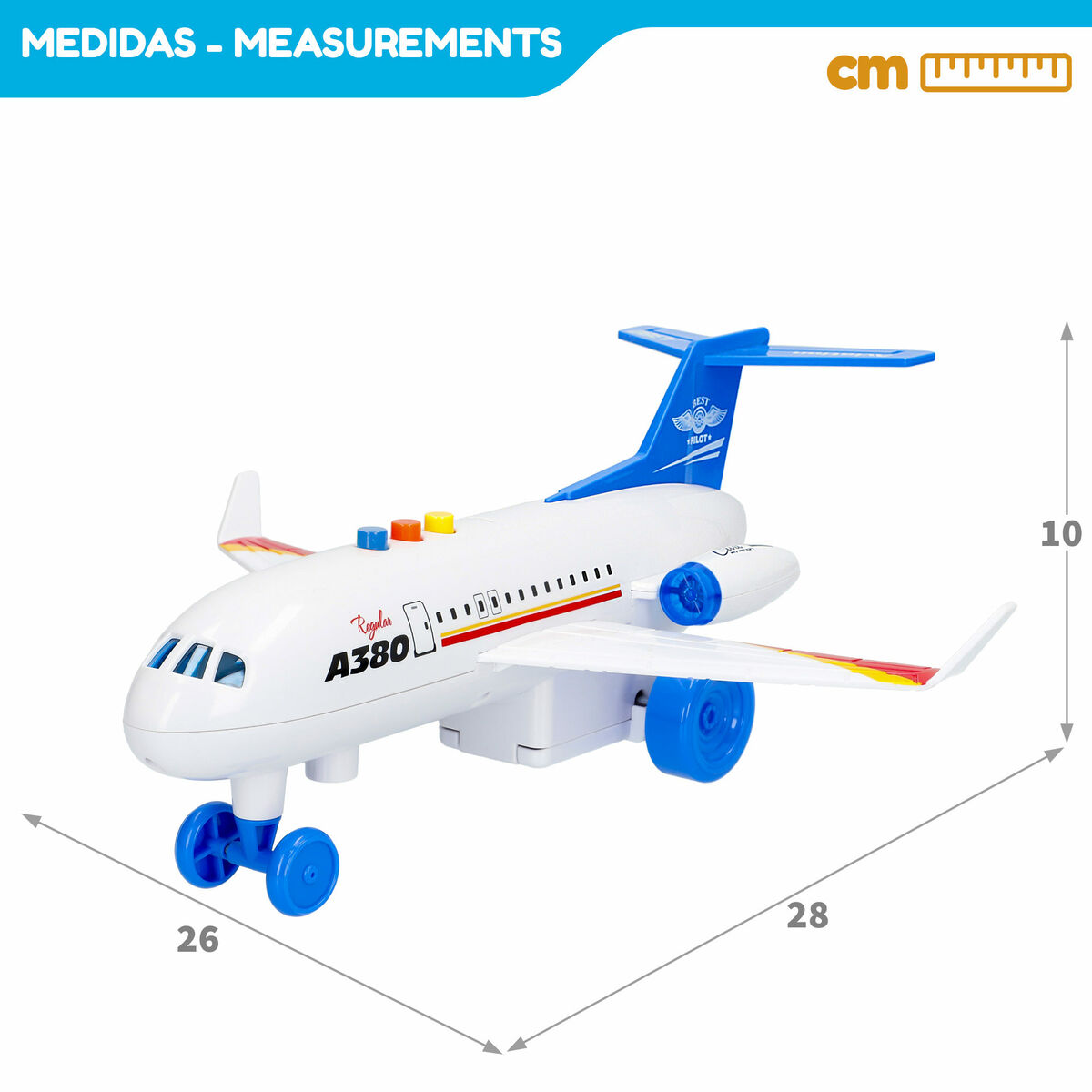 Avión 28 x 10 x 26 cm (6 Unidades)