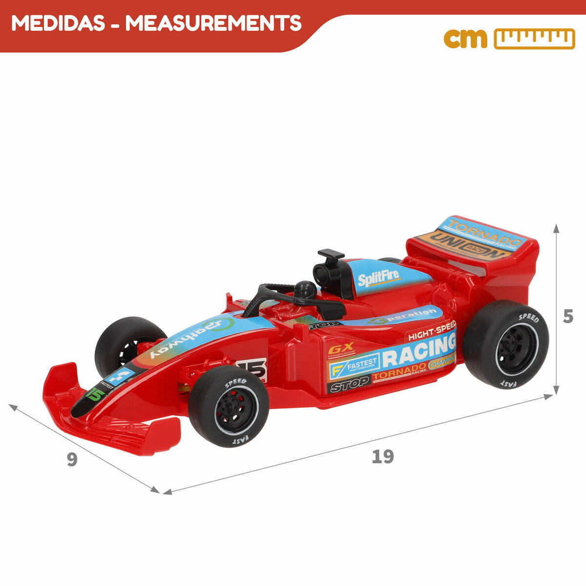 Coche Radio Control Speed & Go 1:20 19 x 5 x 9 cm (4 Unidades)