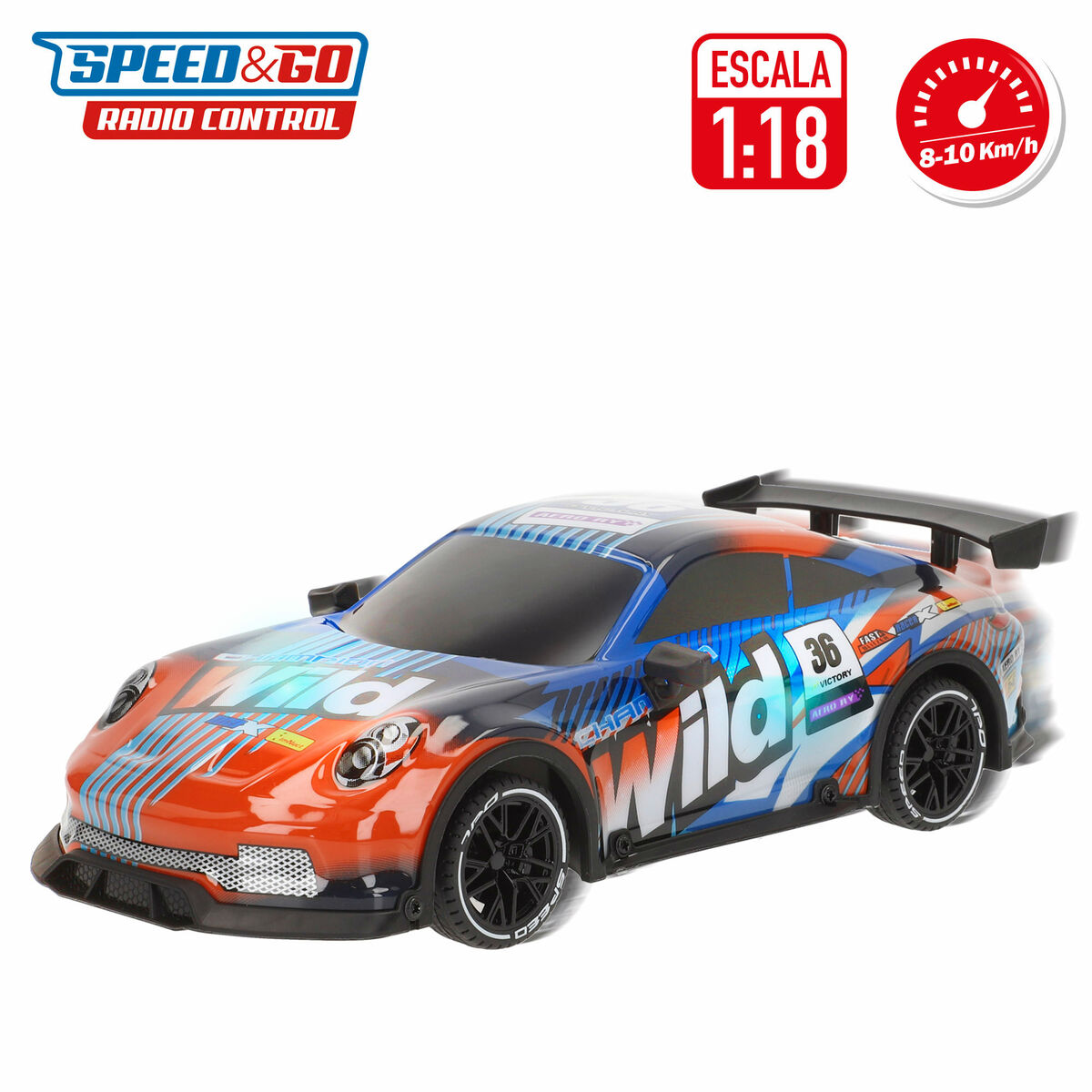 Coche Radio Control 1:18 27 x 7 x 11 cm (6 Unidades)