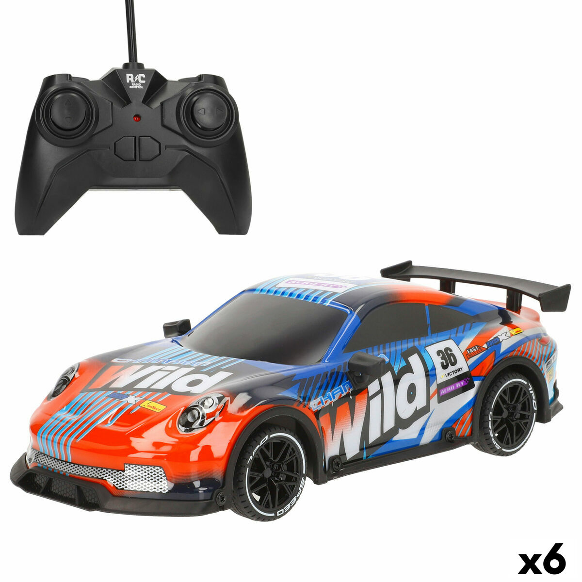Coche Radio Control 1:18 27 x 7 x 11 cm (6 Unidades)