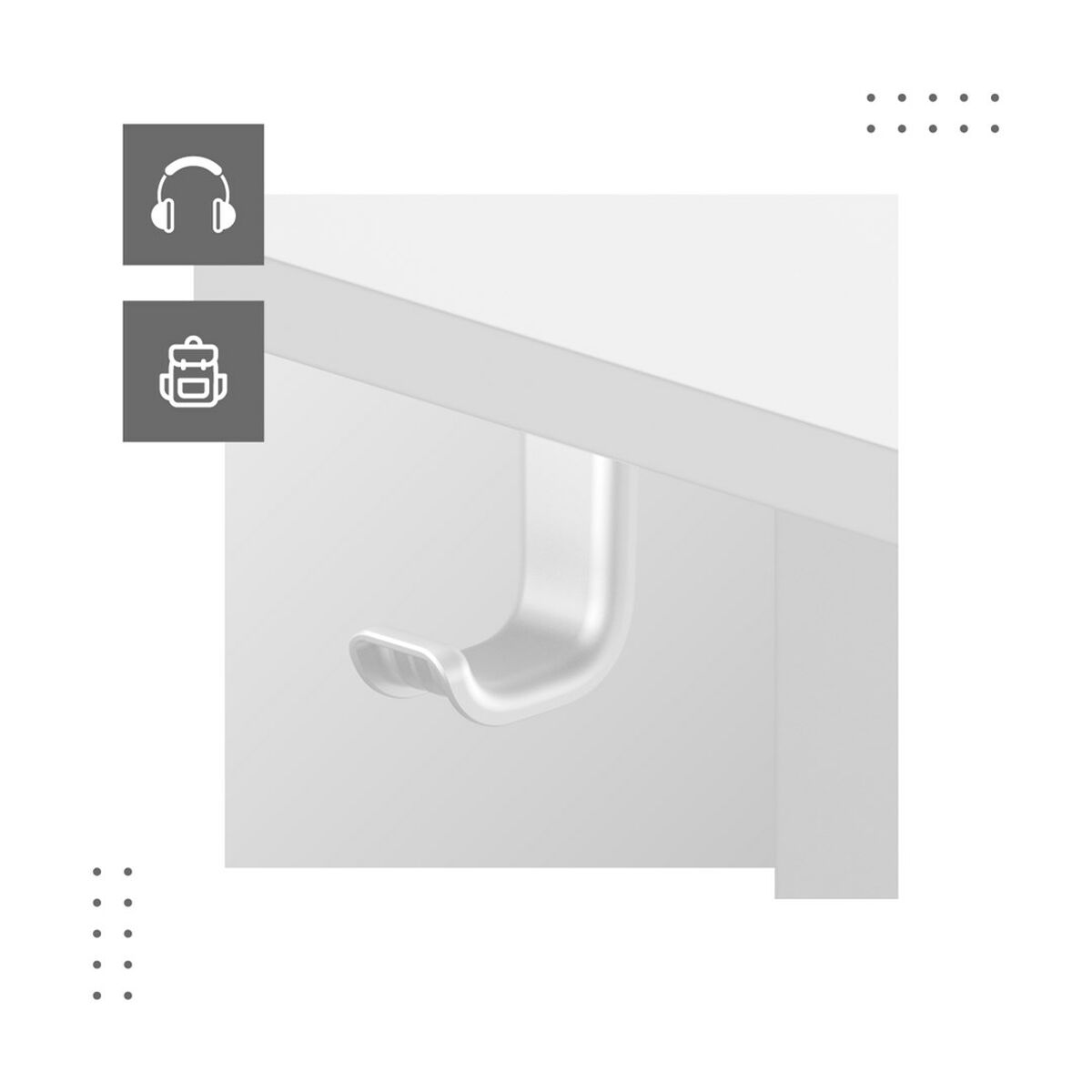 Mesa de Escritorio Gaming Mark Adler MA-Leader 7.0 White Blanco