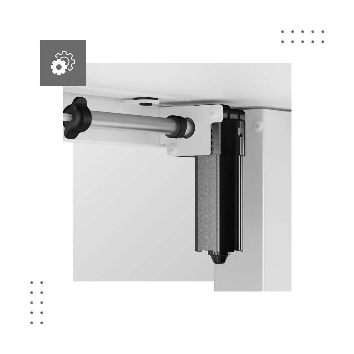 Mesa de Escritorio Gaming Mark Adler MA-Leader 7.0 White Blanco