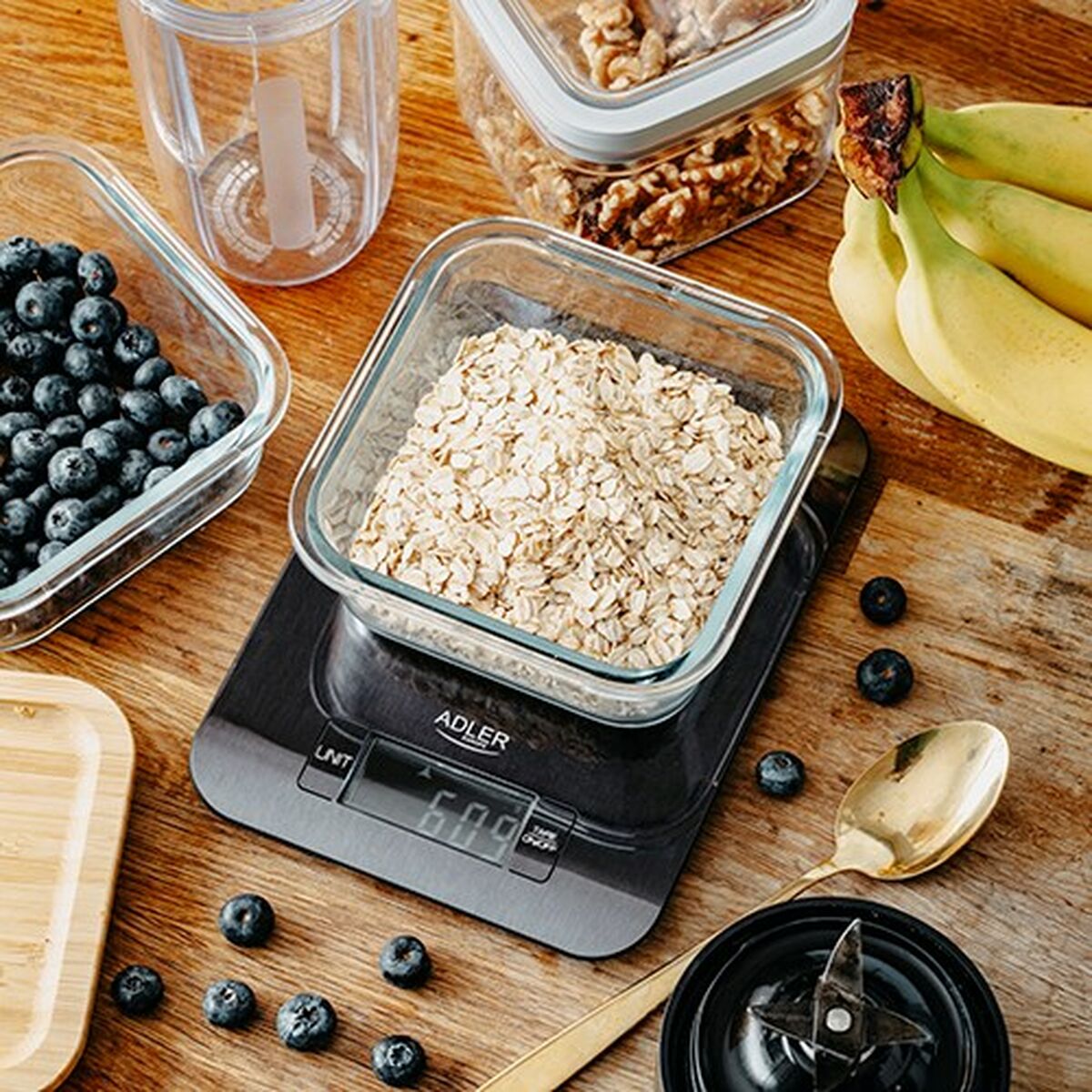 Báscula de Cocina Adler AD 3183b Negro 5 kg