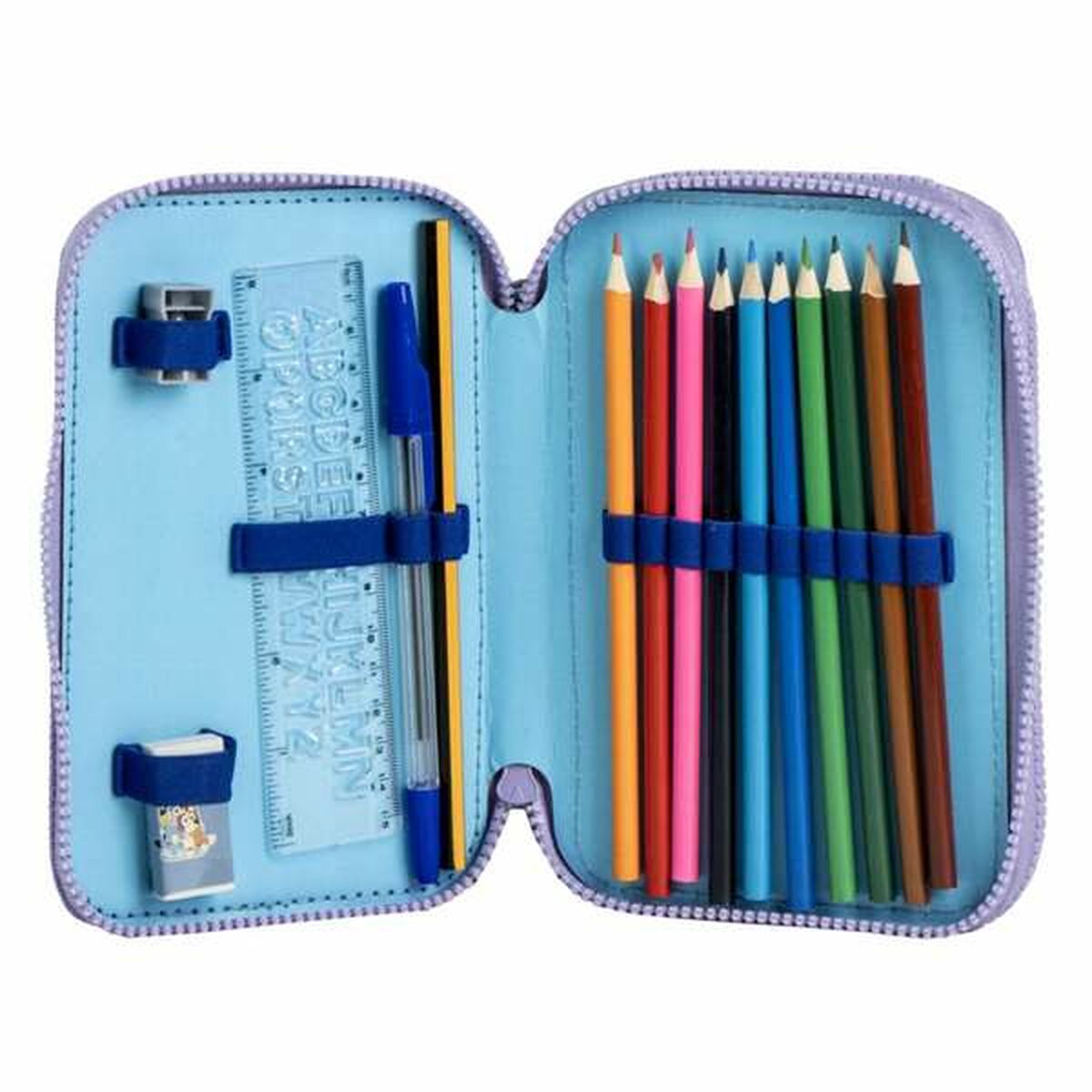 Plumier Bluey Azul claro Light Blue 12,5 x 19,5 x 4,5 cm