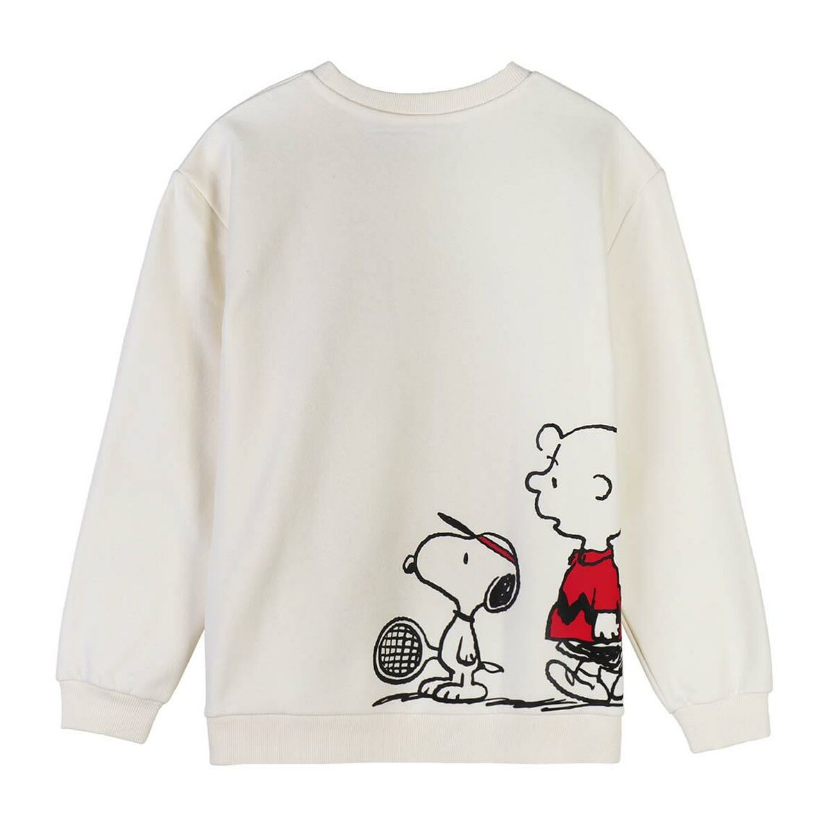 Sudadera sin Capucha Mujer Snoopy Beige S