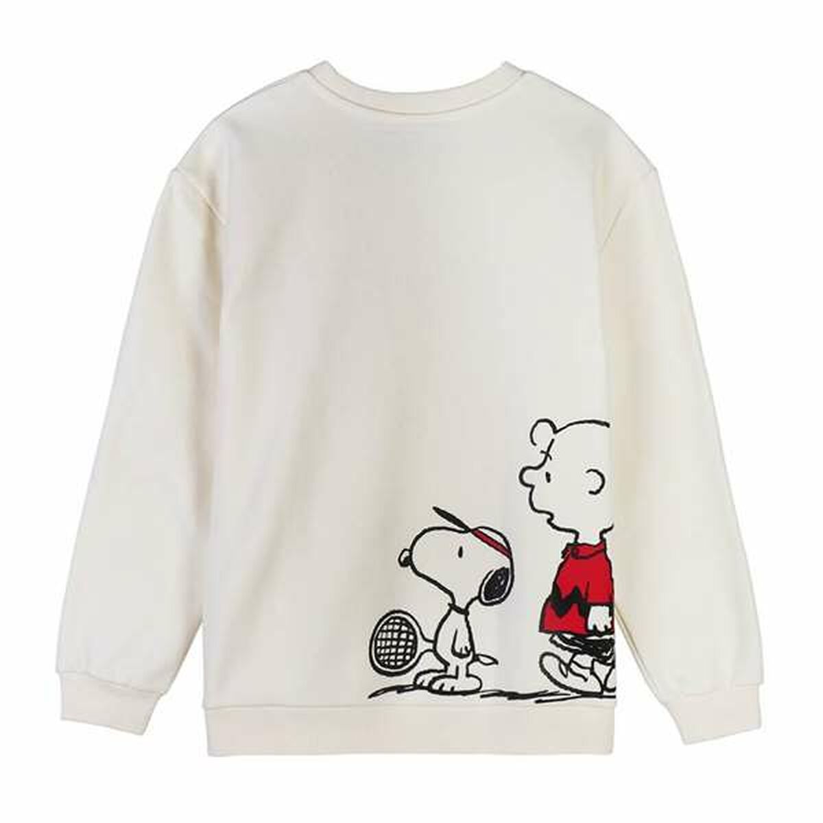 Sudadera sin Capucha Mujer Snoopy Beige S