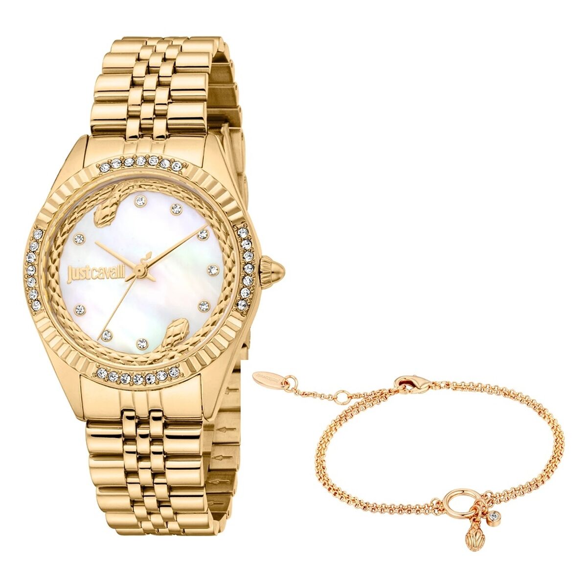 Reloj Mujer Just Cavalli ANIMALIER SPECIAL PACK + BRACELET Dorado (Ø 30 mm)