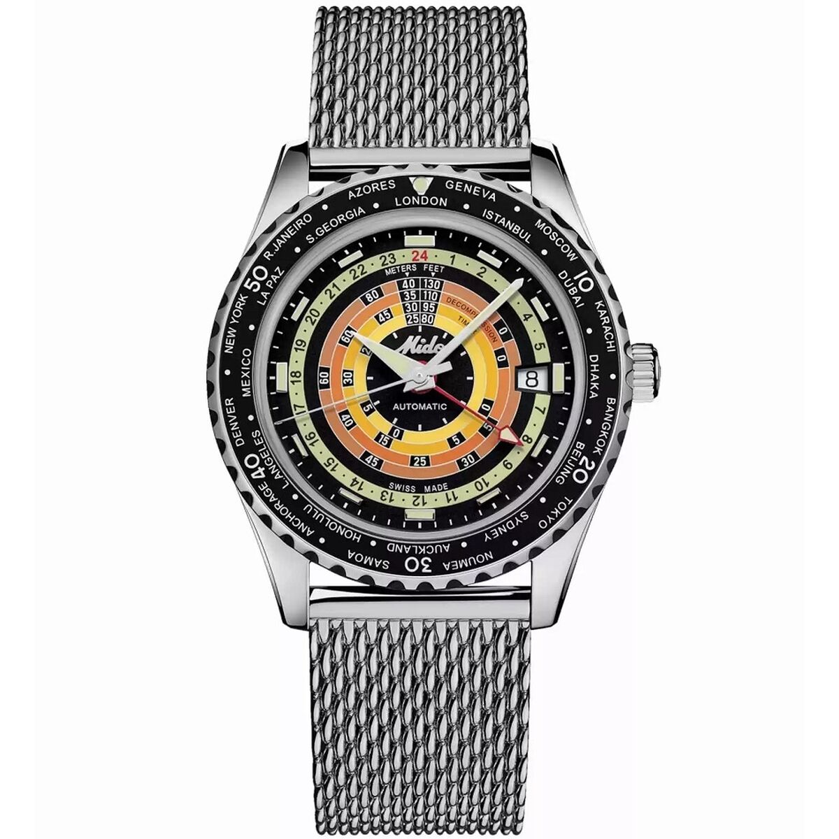 Reloj Mujer Mido OCEAN STAR DECOMPRESSION WORLDTIMER Plateado