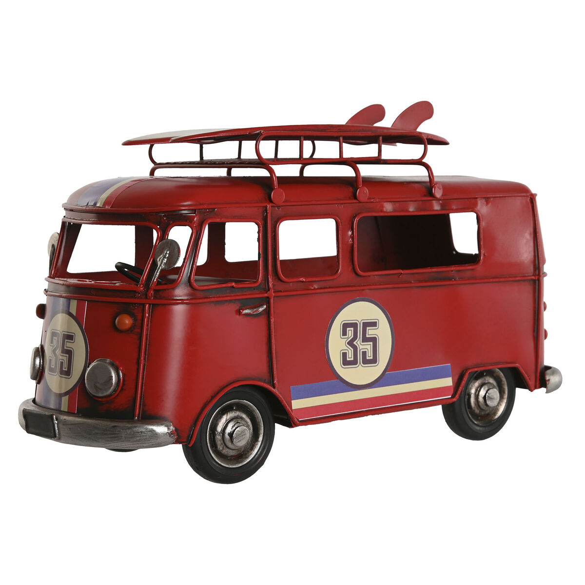 Figura Decorativa Home ESPRIT Rojo Azul cielo Azul marino 27 x 10 x 16 cm (3 Unidades)