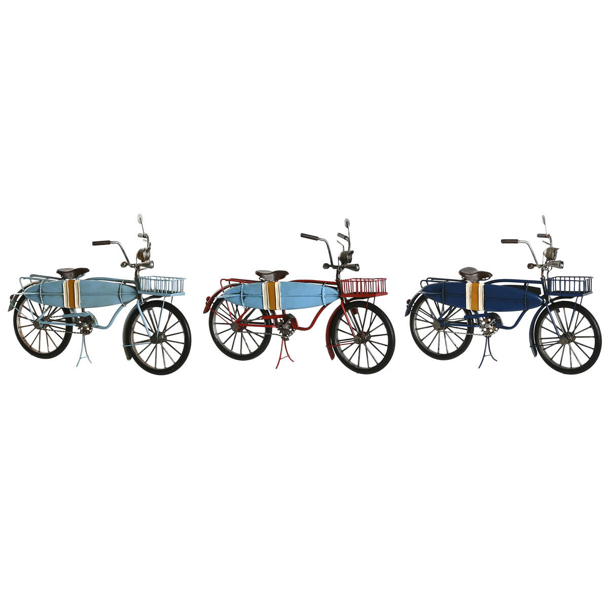 Figura Decorativa Home ESPRIT Azul Rojo Azul marino 30 x 13 x 22 cm (3 Unidades)