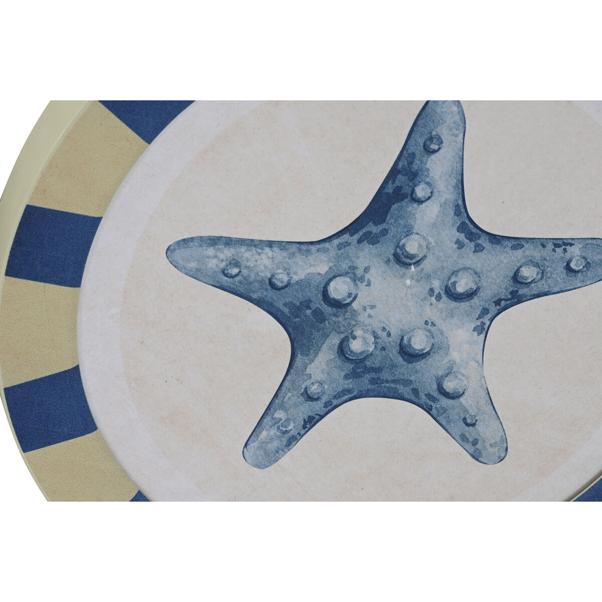 Decoración de Pared Home ESPRIT Azul Blanco Mediterráneo 30 x 3 x 30 cm (4 Unidades)