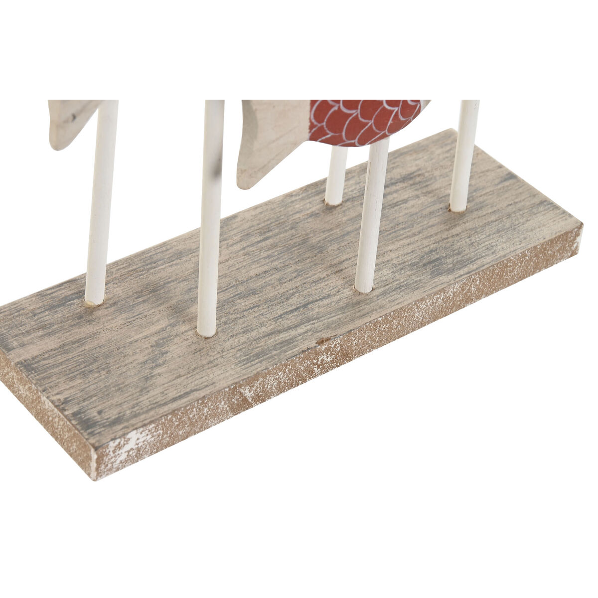 Figura Decorativa Home ESPRIT Azul Blanco Rojo Peces 17 x 6 x 25 cm (2 Unidades)