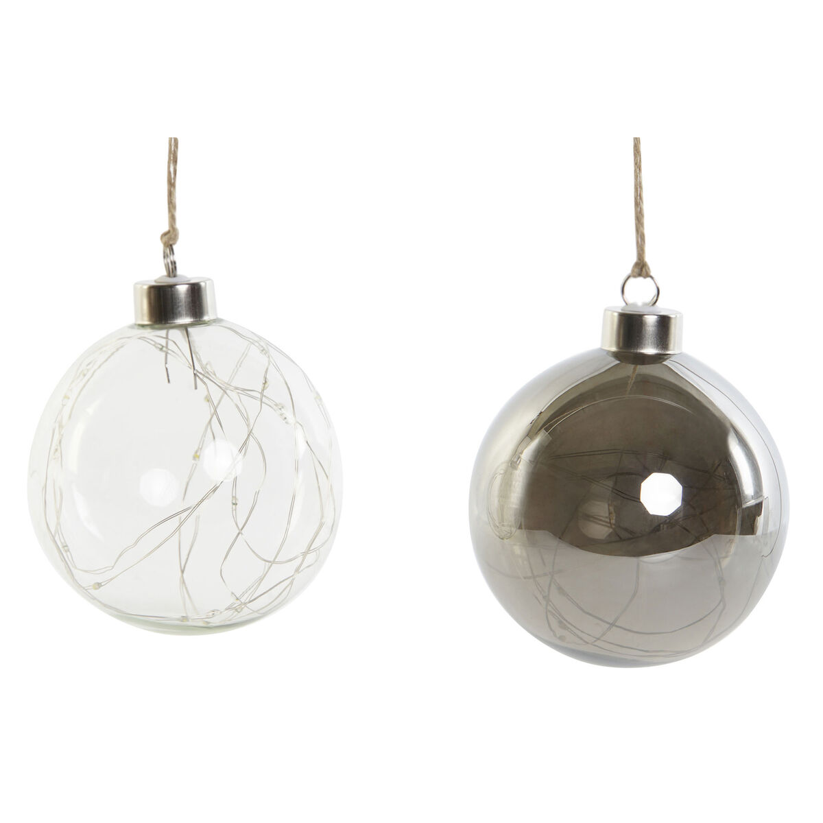 Decoración Colgante DKD Home Decor Transparente Cristal 10 x 10 x 10 cm (2 Unidades)