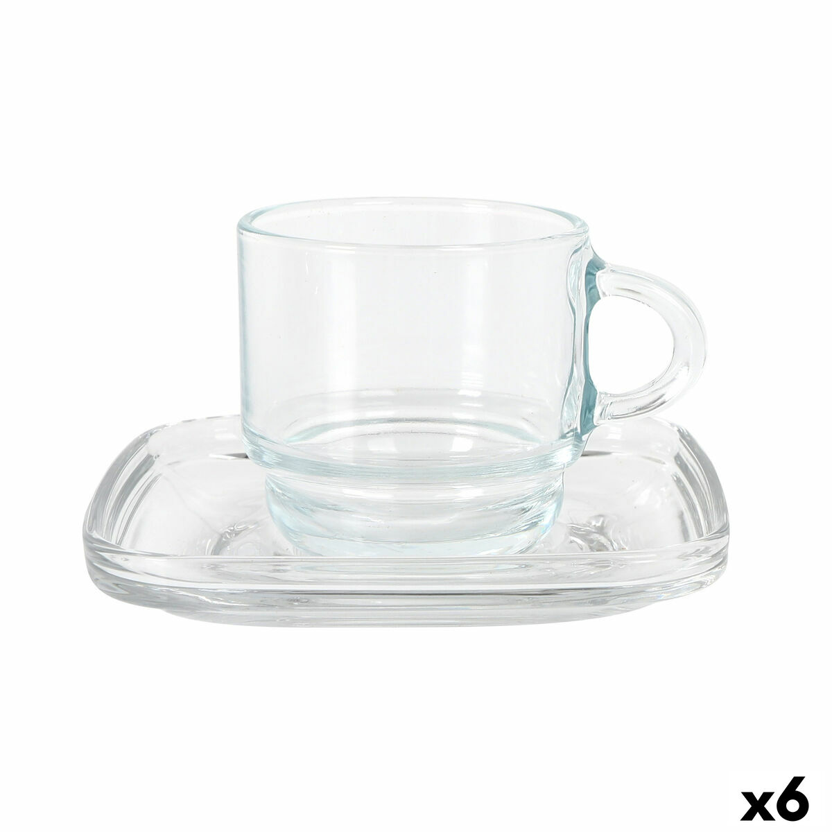 Juego de 6 Tazas con Plato LAV Cozy 90 ml (6 Unidades)