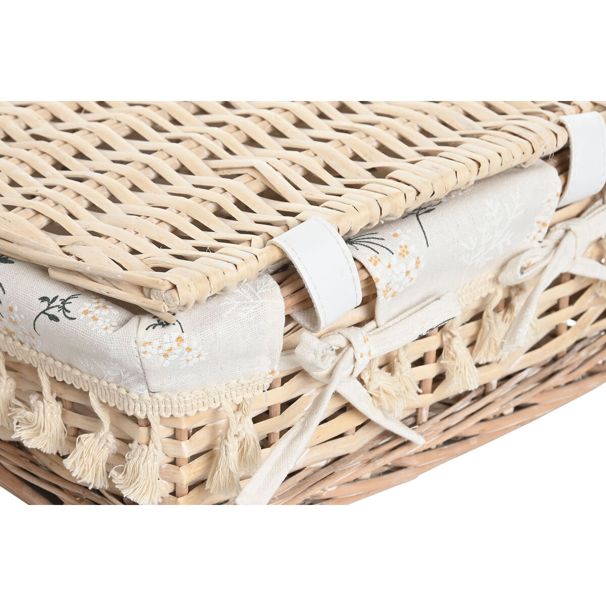 Cesto para la Ropa Sucia Home ESPRIT Natural Mimbre Shabby Chic 42 x 33 x 20 cm 3 Piezas