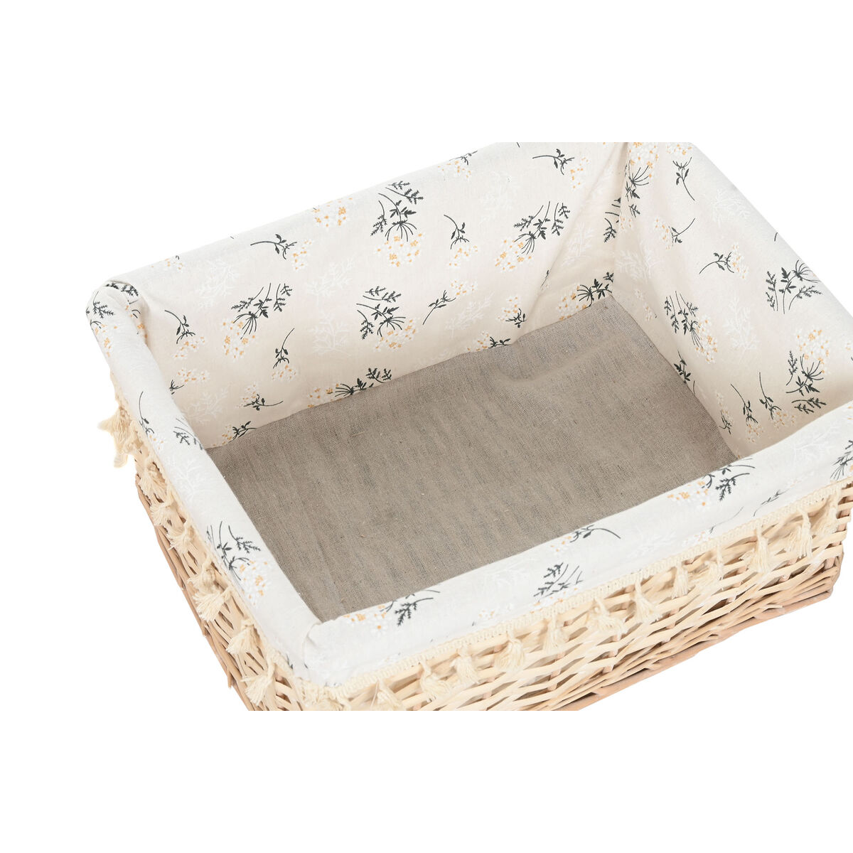 Cesto para la Ropa Sucia Home ESPRIT Natural Mimbre Shabby Chic 48 x 38 x 22 cm 5 Piezas