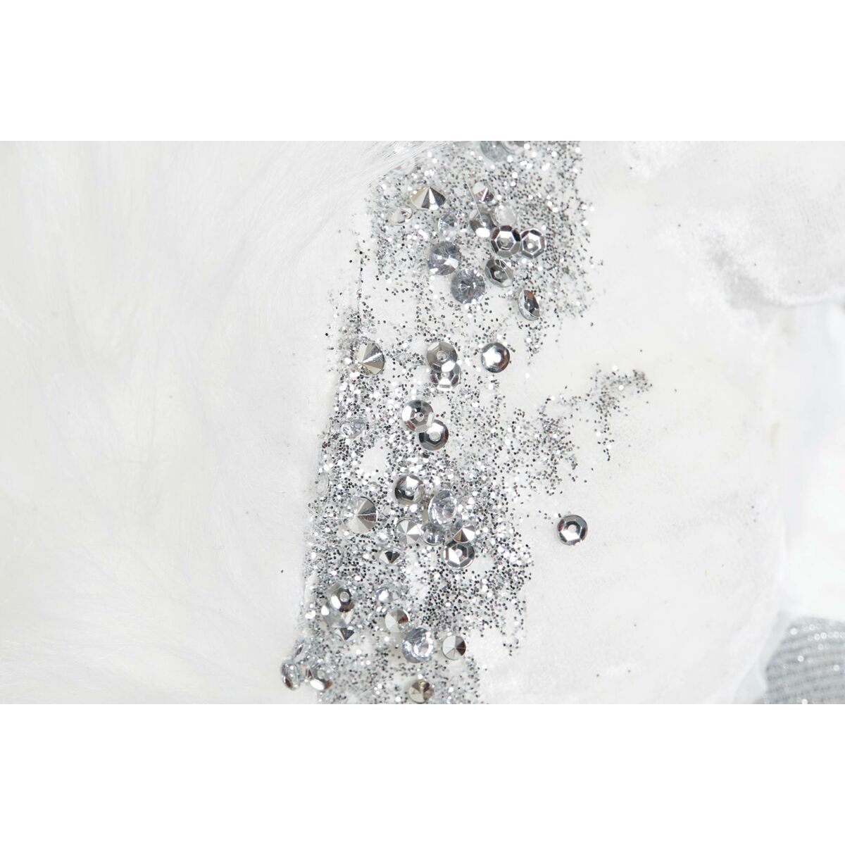 Adorno Navideño DKD Home Decor Blanco Ardilla 22 x 11 x 22 cm (2 Unidades)