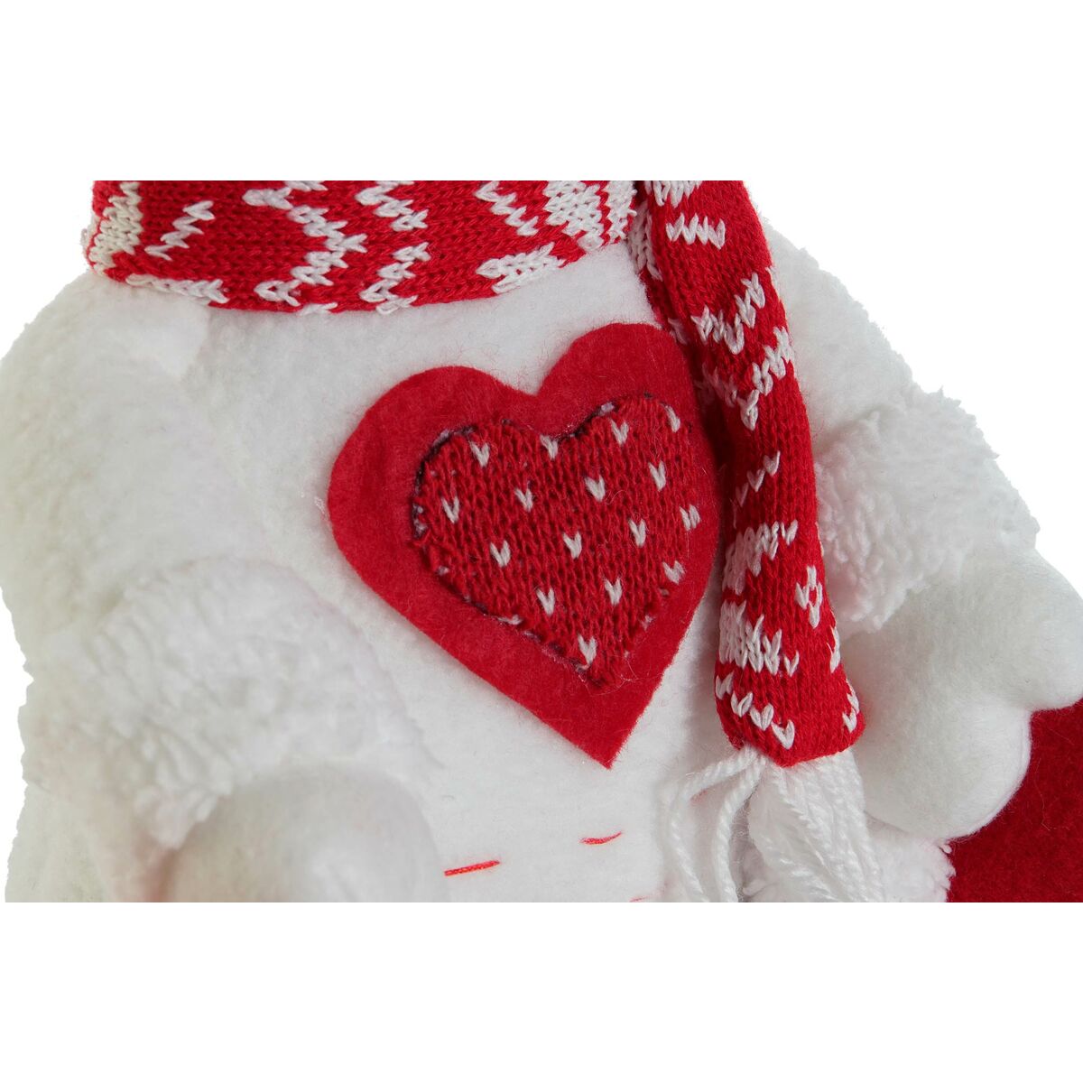 Adorno Navideño DKD Home Decor Blanco Rojo 24 x 14 x 30,5 cm (2 Unidades)