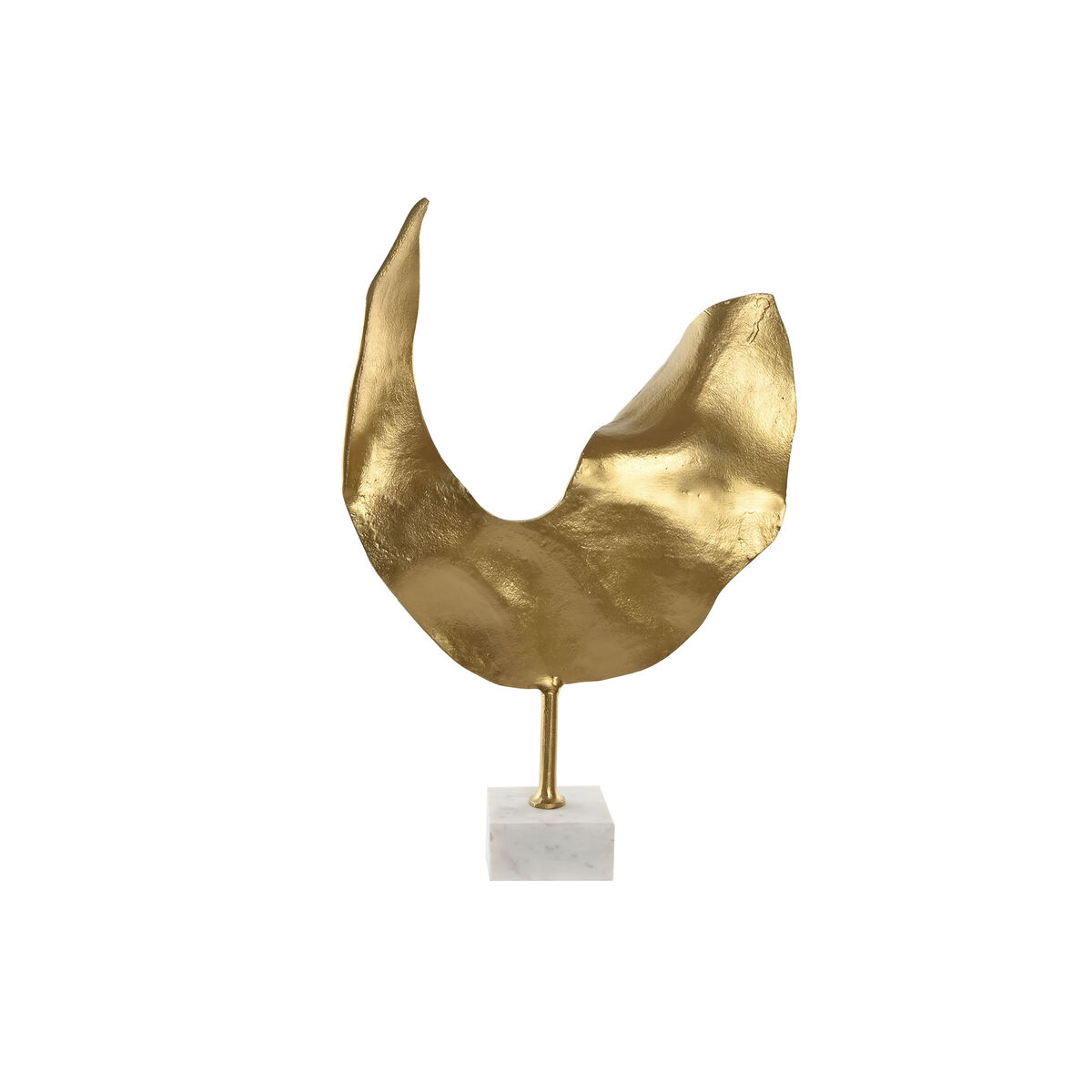 Figura Decorativa Home ESPRIT Blanco Dorado Abstracto 38 x 10 x 55 cm