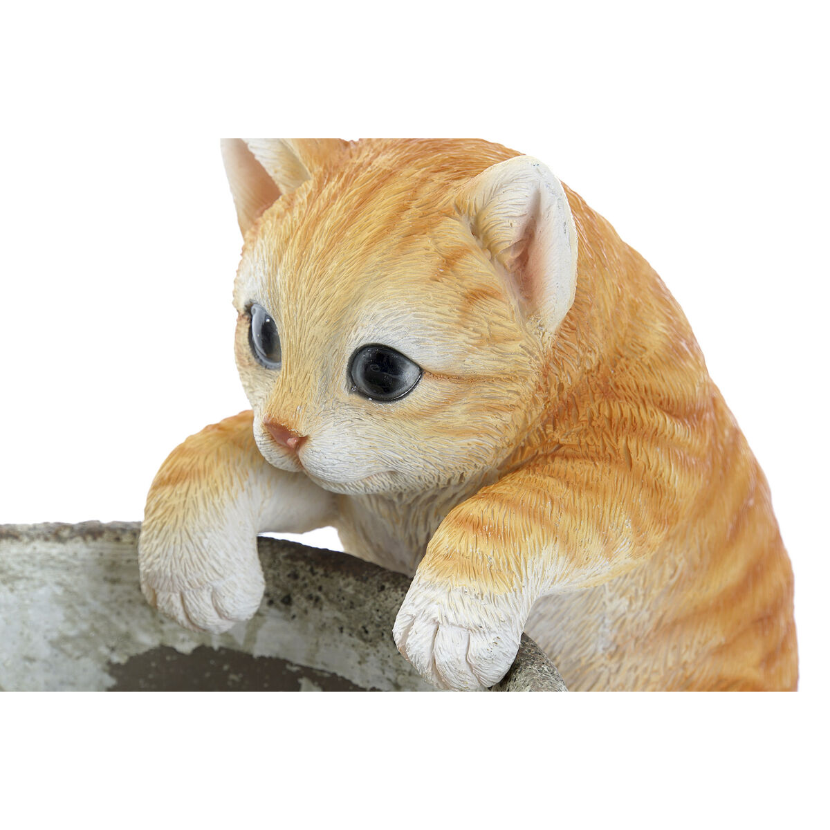 Figura Decorativa Home ESPRIT Blanco Marrón Gris Naranja Animales 9 x 9 x 15,5 cm (3 Unidades)