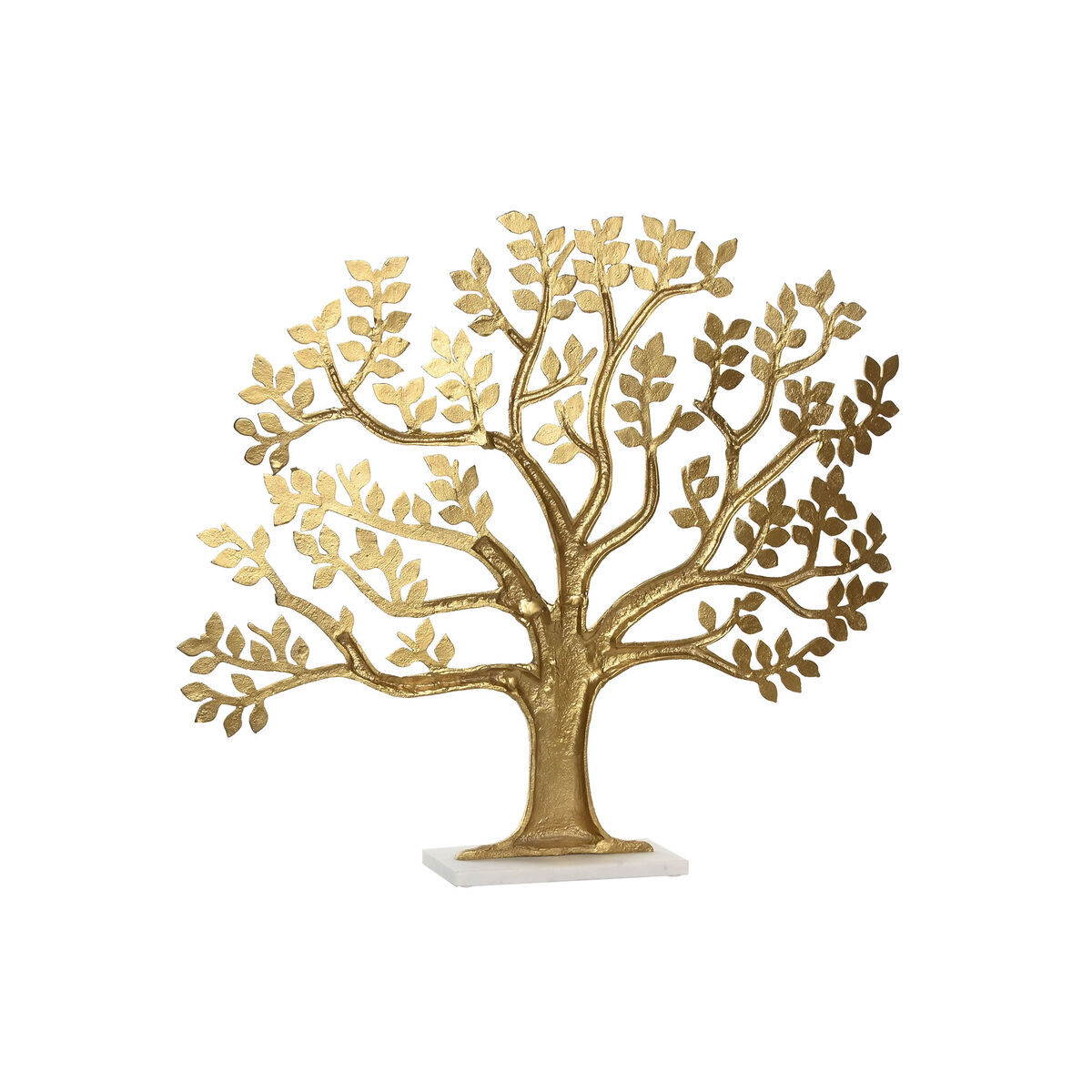 Figura Decorativa Home ESPRIT Blanco Dorado Árbol 76 x 10 x 68 cm