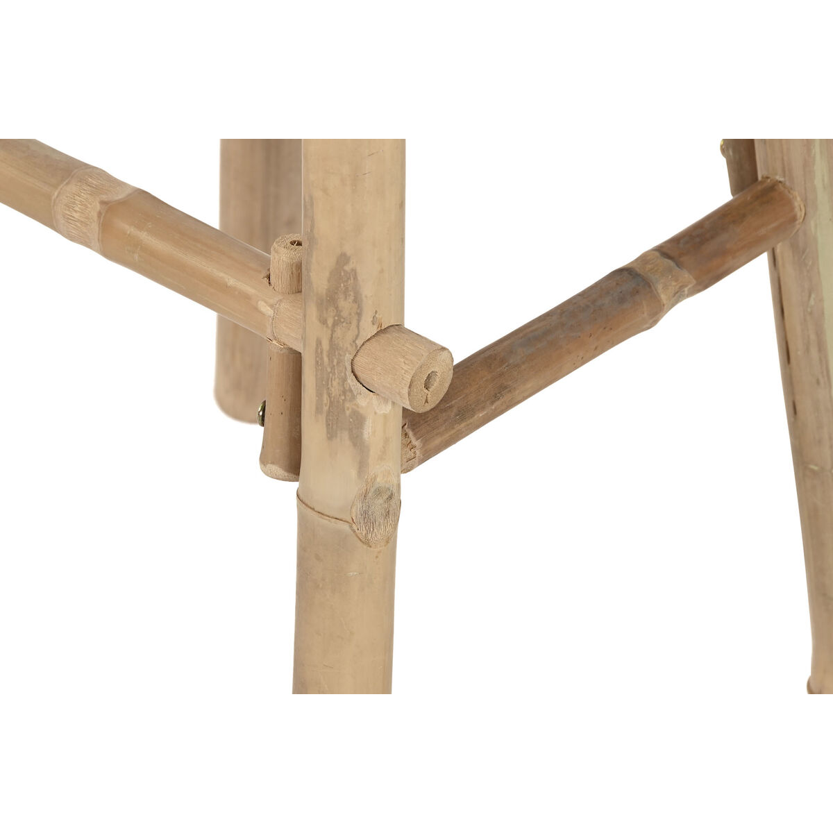 Conjunto de Mesa con 2 Sillas Home ESPRIT Bambú 50 x 50 x 105 cm