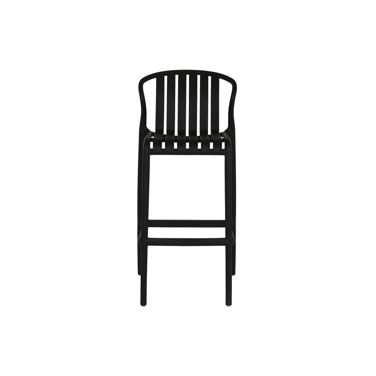 Conjunto de Mesa con 2 Sillas Home ESPRIT Negro Metal Polipropileno 60 x 60 x 102 cm