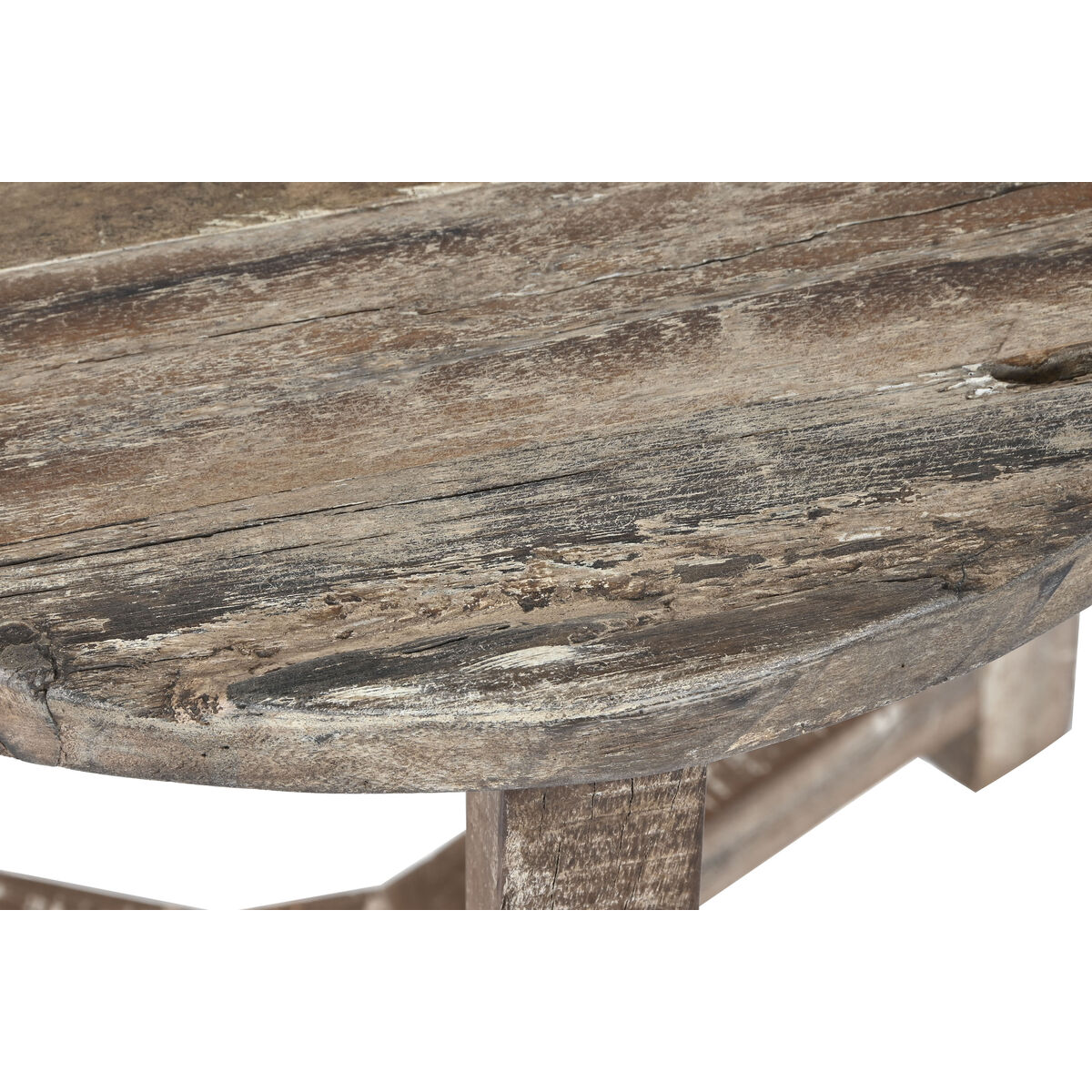 Mesa auxiliar Home ESPRIT Blanco Marrón 45 x 45 x 45 cm