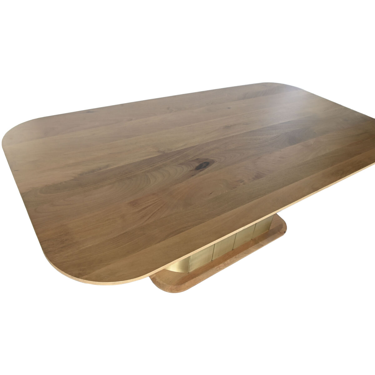 Mesa de Comedor Home ESPRIT Dorado Latón Madera de mango 210 x 110 x 76 cm
