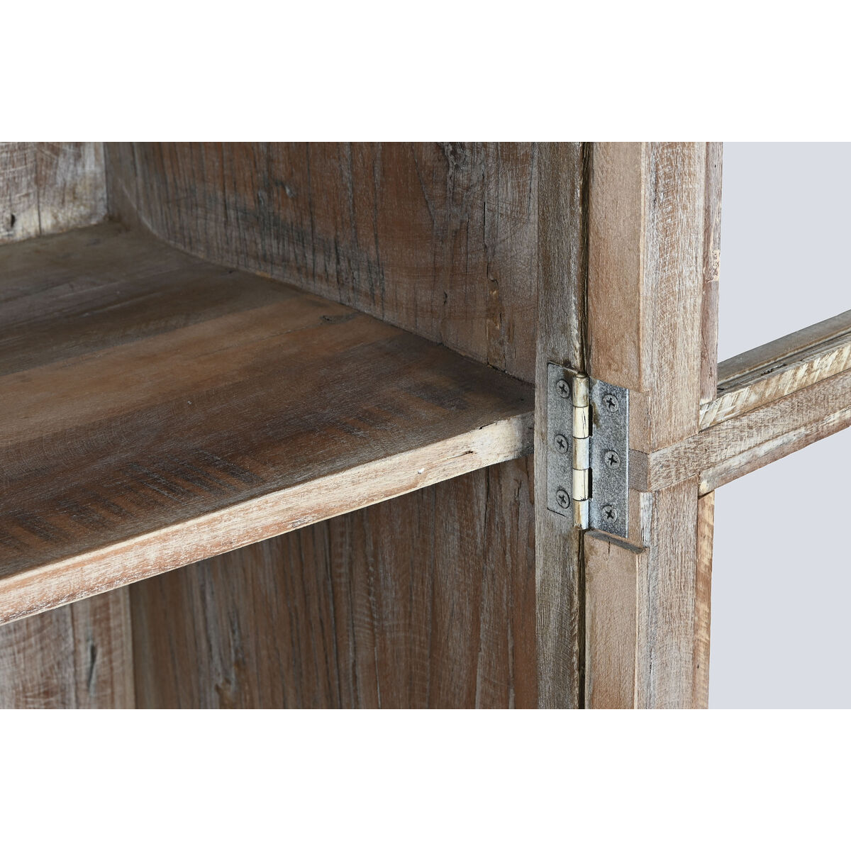 Vitrina Home ESPRIT Blanco Marrón Madera Reciclada 100 x 40 x 180 cm