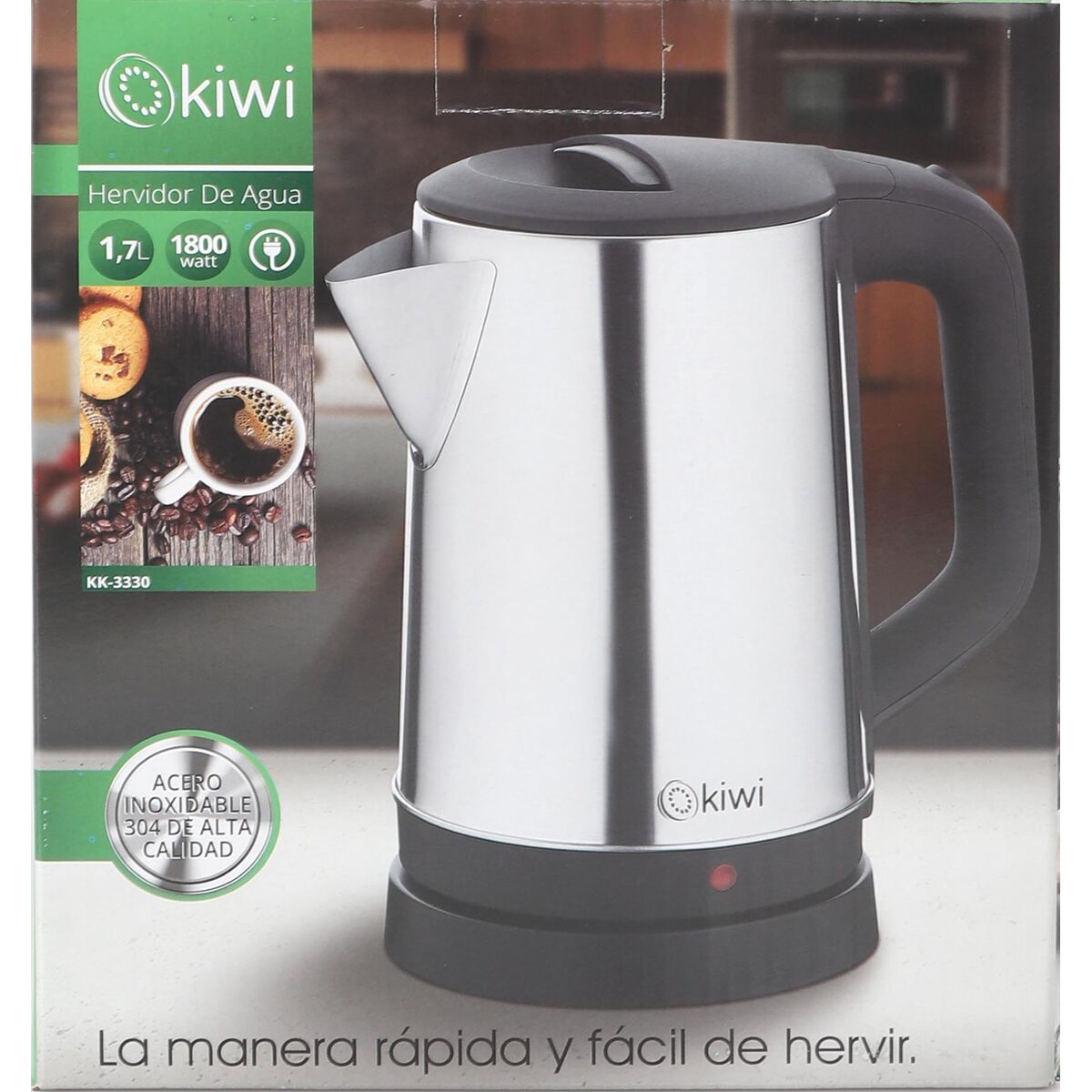 Hervidor Kiwi Acero 1800 W 1,7 L (4 Unidades)