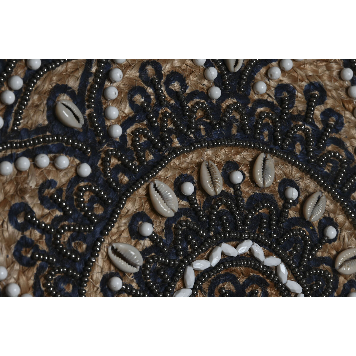 Bolso Mujer DKD Home Decor Azul Negro Natural 36 x 12 x 36 cm (2 Unidades)