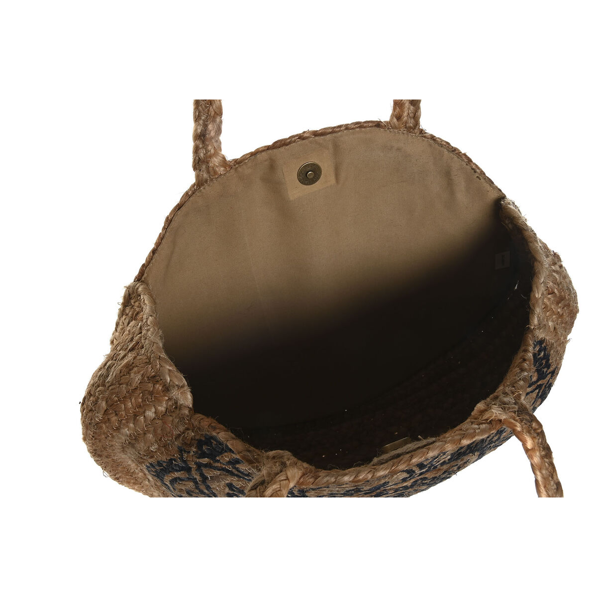 Bolso Mujer DKD Home Decor Azul Negro Natural 36 x 12 x 36 cm (2 Unidades)