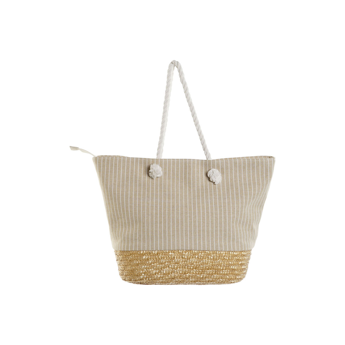 Bolso Mujer Home ESPRIT Azul Beige Natural 52 x 16 x 33 cm (2 Unidades)
