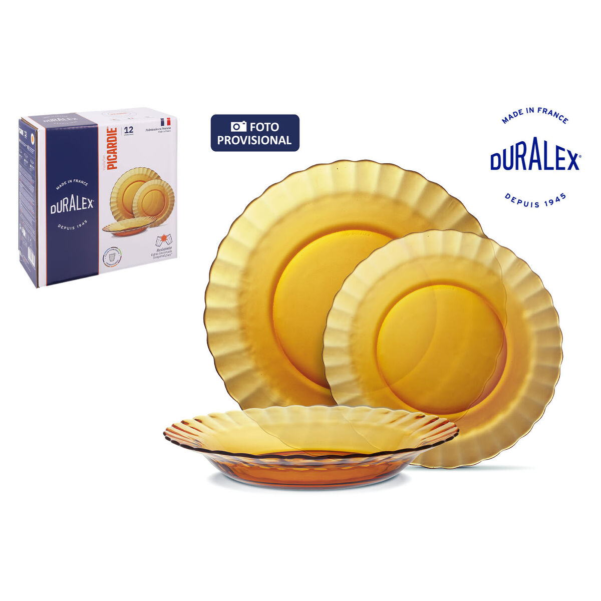 Vajilla Duralex Picardie 12 Piezas (2 Unidades)