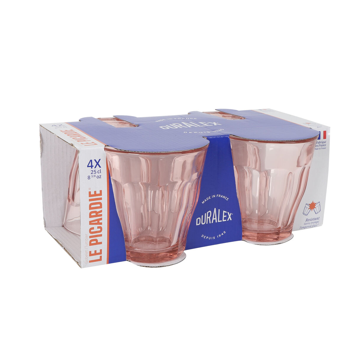 Set de Vasos Duralex Picardie Rosa 250 ml 4 Piezas (12 Unidades)