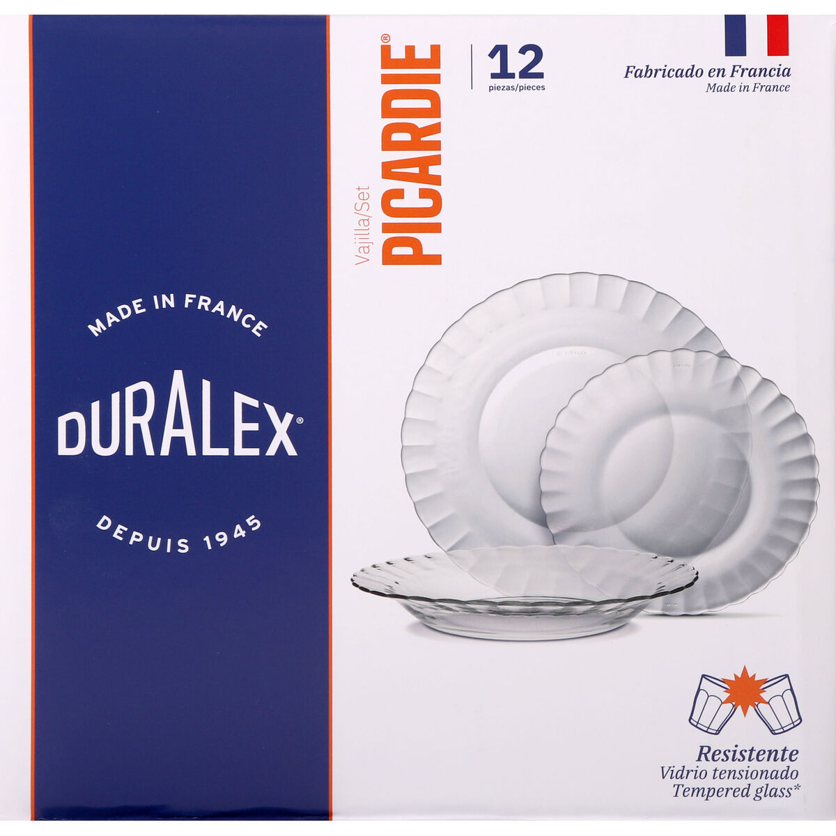 Vajilla Duralex Picardie Transparente 12 Piezas (2 Unidades)