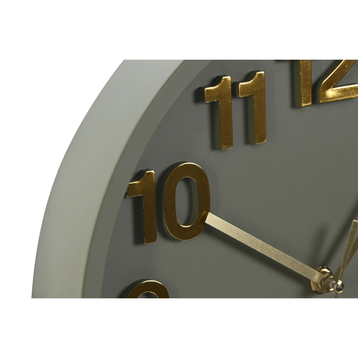 Reloj de Pared Home ESPRIT Verde Gris PVC Urbano 30 x 4 x 30 cm (2 Unidades)