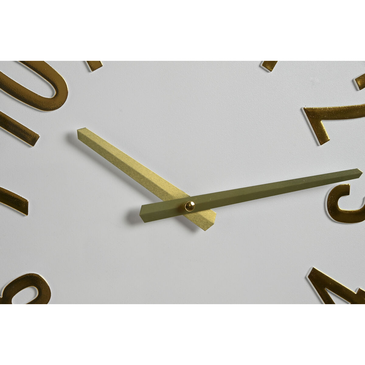 Reloj de Pared Home ESPRIT Blanco Marrón Dorado PVC 45 x 4 x 45 cm (2 Unidades)