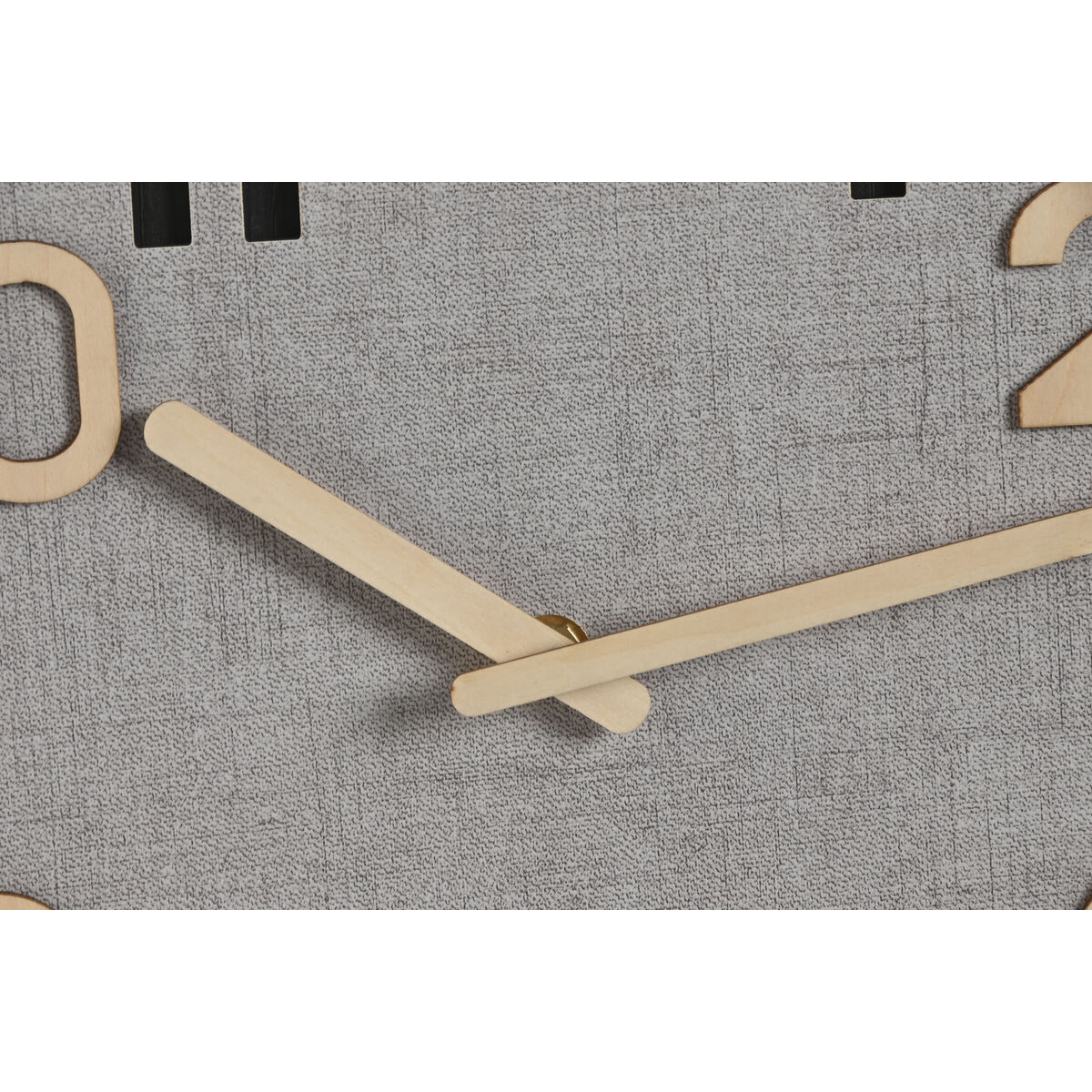 Reloj de Pared Home ESPRIT Gris Natural Madera MDF 30 x 5 x 30 cm (2 Unidades)