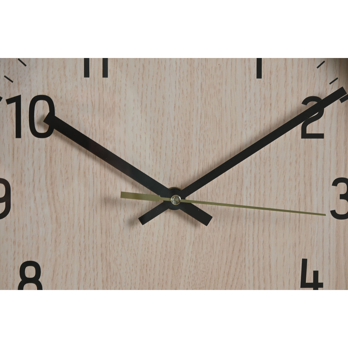 Reloj de Pared Home ESPRIT Marrón Natural PVC Madera 30 x 4 x 30 cm (2 Unidades)