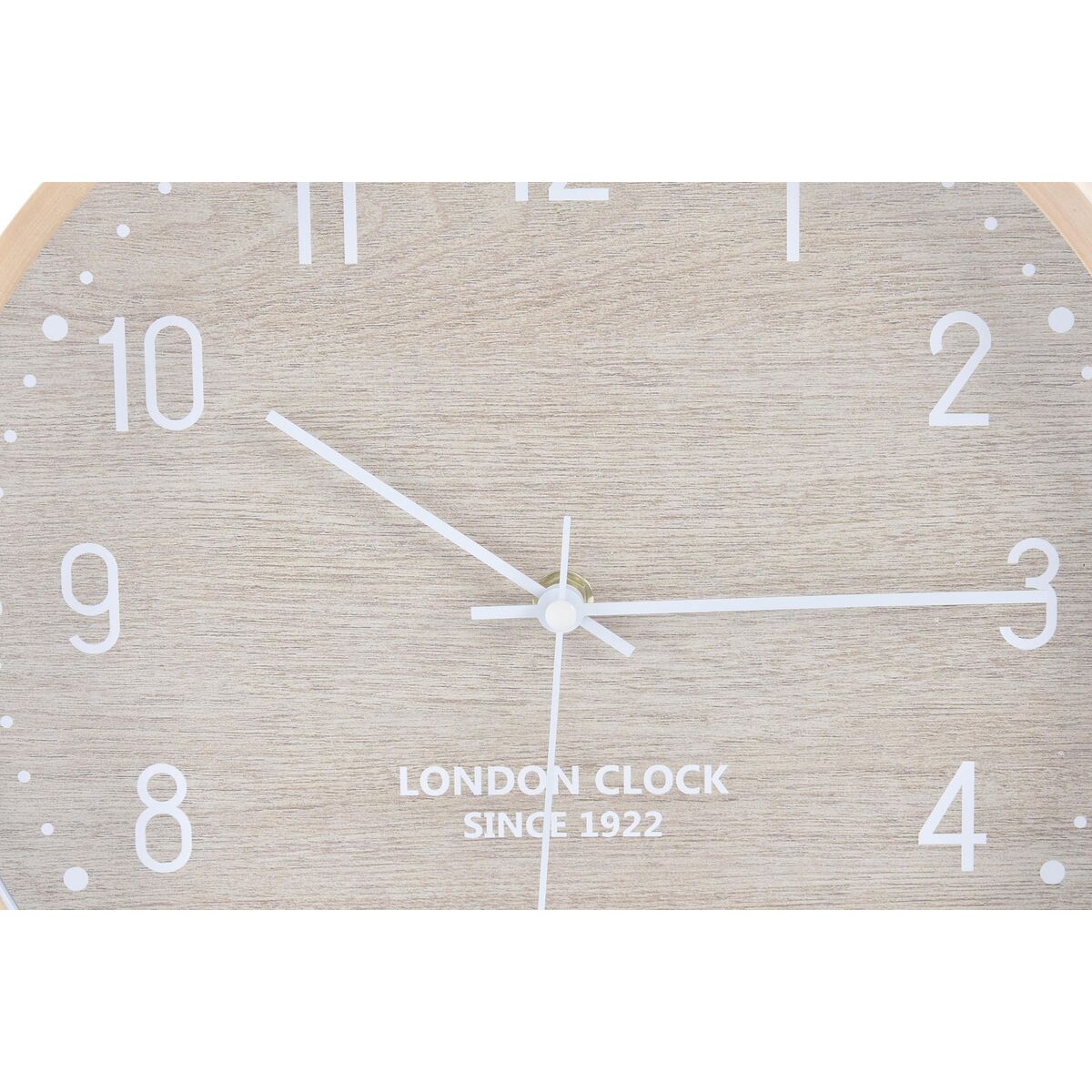 Reloj de Pared Home ESPRIT Beige Gris PVC 30 x 4 x 30 cm (2 Unidades)