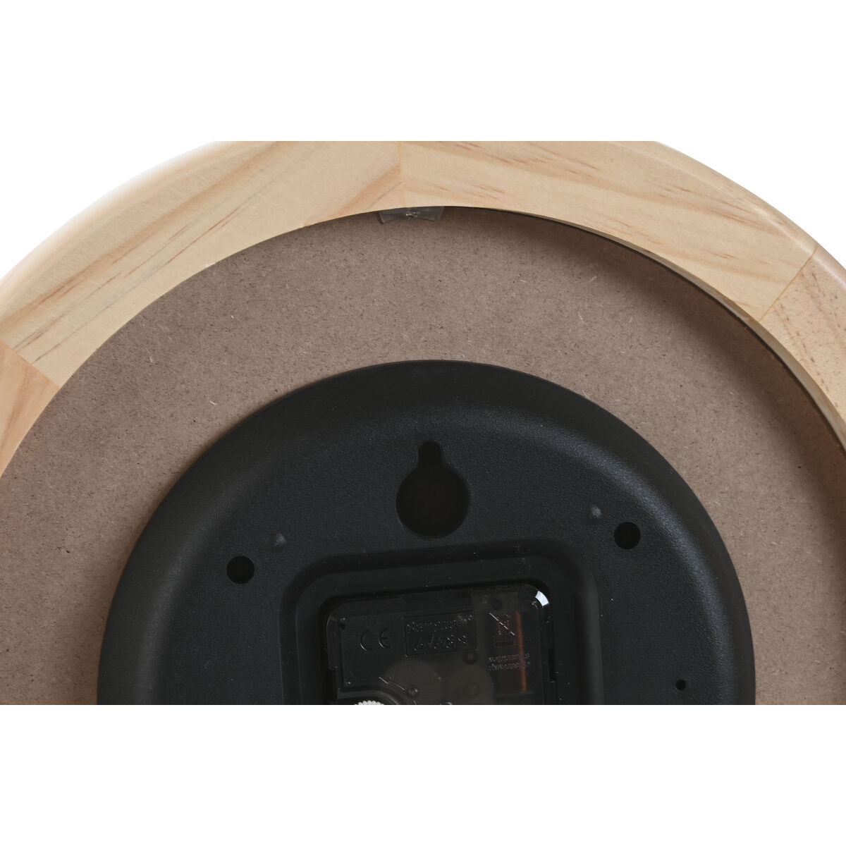 Reloj de Pared Home ESPRIT Beige Natural Madera 30 x 5 x 30 cm (2 Unidades)