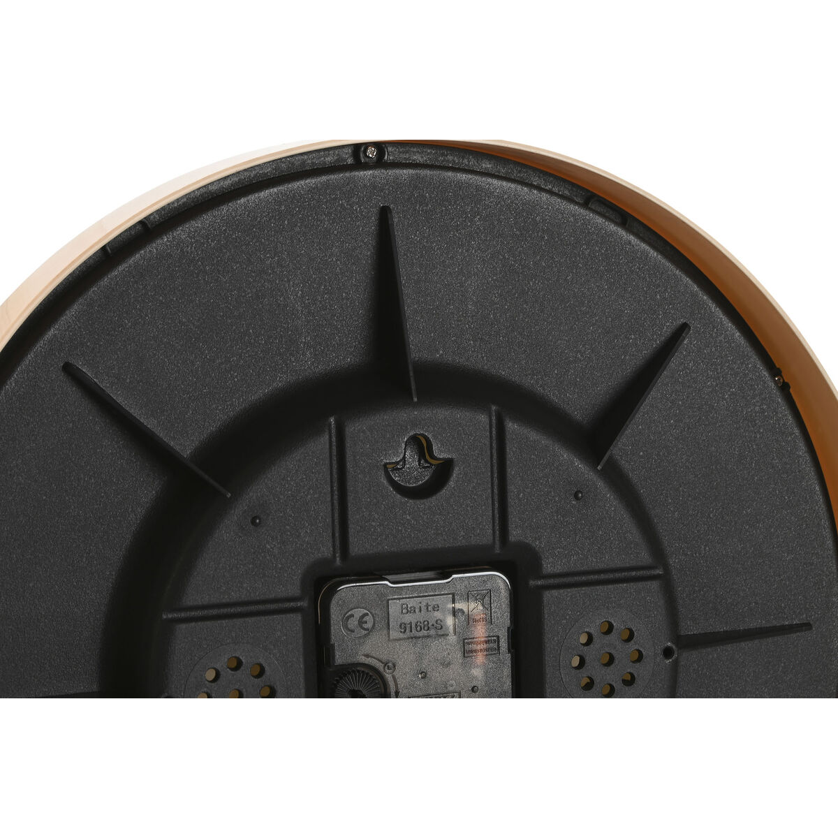 Reloj de Pared Home ESPRIT Beige Natural PVC Madera 30 x 4,7 x 30 cm (2 Unidades)