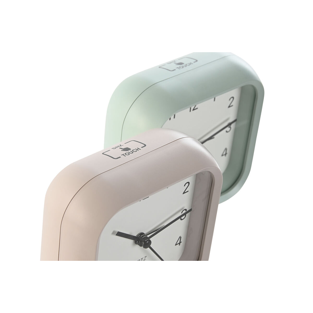 Reloj de Mesa Home ESPRIT Rosa Menta (2 Unidades)