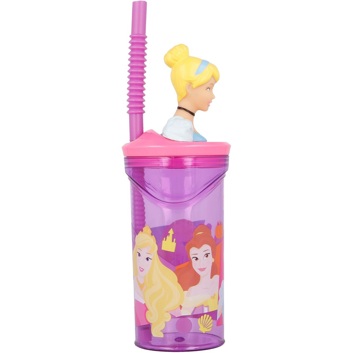 Vaso con Pajita Disney Princess CZ11334 3D Rosa