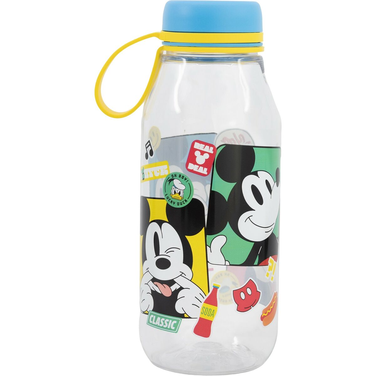 Botella de Agua Mickey Mouse CZ11358 460 ml Azul Silicona