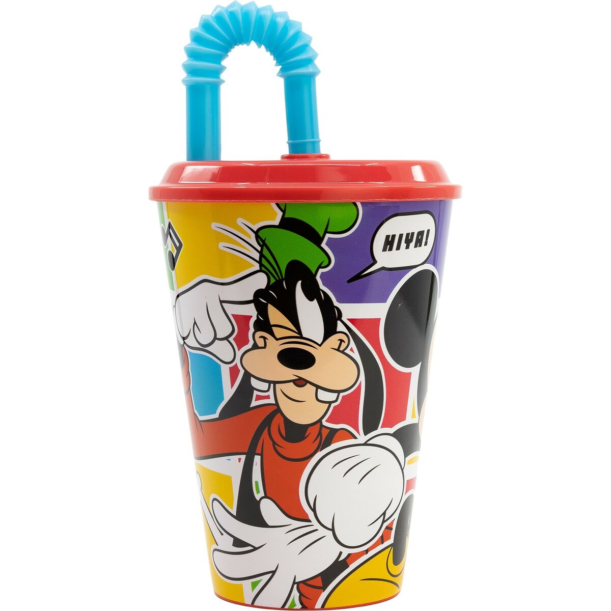 Vaso con Pajita Mickey Mouse CZ11364 430 ml