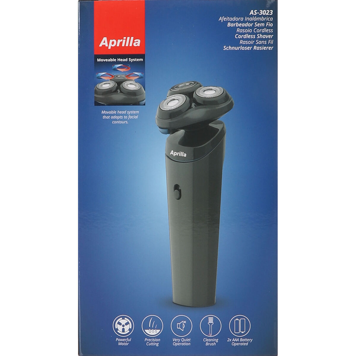 Afeitadora eléctrica Aprilla Negro (6 Unidades)